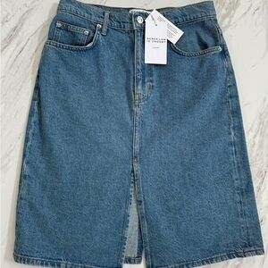 Derek Lam 10 Crosby denim midi skirt NWT 28